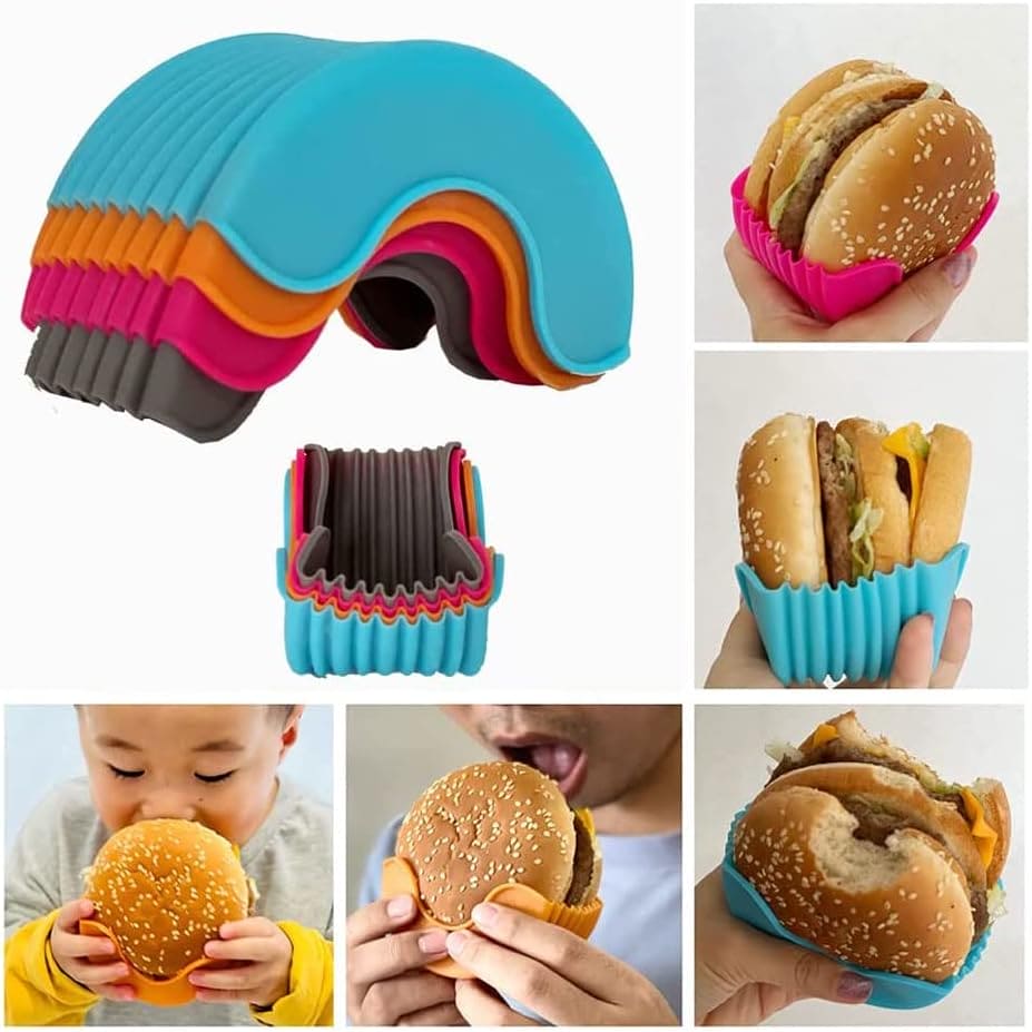 Hamburger Holder, Reusable Sandwiches Holder, Burger Buddy Clip Rack, Food Grade Silicone Burger Rack, Expandable Adjustable Burger Holder, Silicone Hamburger Clip, Anti Drop Hamburger Box, Washable Telescopic Hamburger Holder Hamburger Holder, Reusable Sandwiches Holder, Burger Buddy Clip Rack, Food Grade Silicone Burger Rack, Expandable Adjustable Burger Holder, Silicone Hamburger Clip, Anti Drop Hamburger Box, Washable Telescopic Hamburger Holder